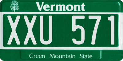 VT license plate XXU571