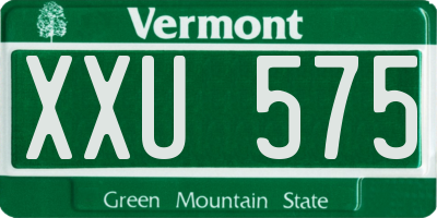 VT license plate XXU575