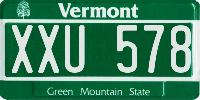 VT license plate XXU578