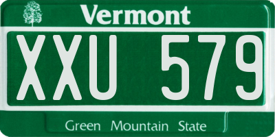 VT license plate XXU579