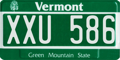 VT license plate XXU586