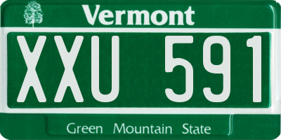 VT license plate XXU591