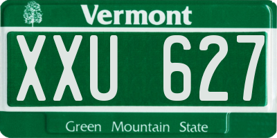 VT license plate XXU627