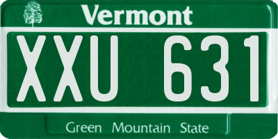 VT license plate XXU631