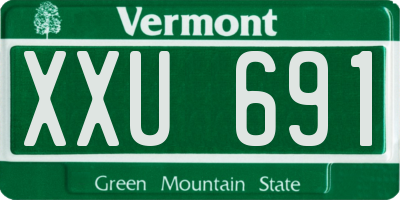 VT license plate XXU691