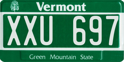 VT license plate XXU697