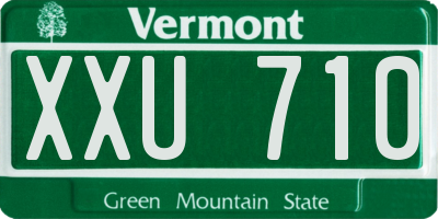 VT license plate XXU710