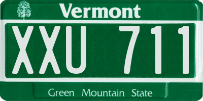 VT license plate XXU711