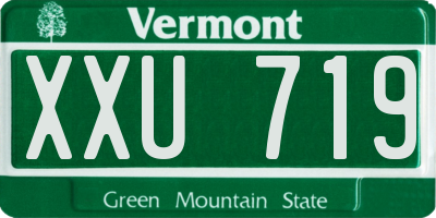 VT license plate XXU719