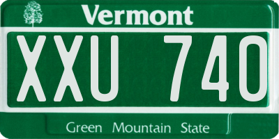 VT license plate XXU740
