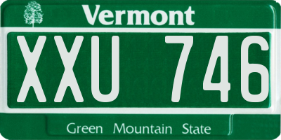 VT license plate XXU746