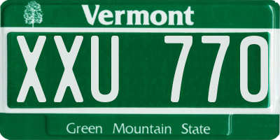 VT license plate XXU770
