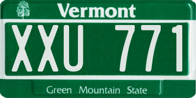 VT license plate XXU771