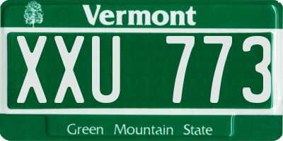 VT license plate XXU773