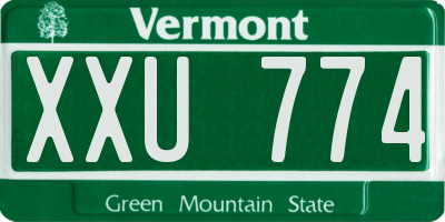 VT license plate XXU774