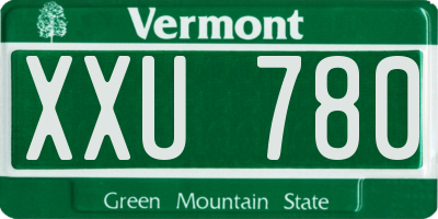 VT license plate XXU780