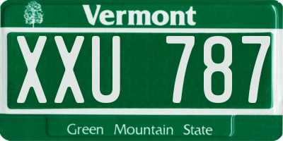 VT license plate XXU787