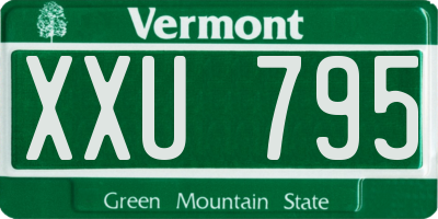 VT license plate XXU795