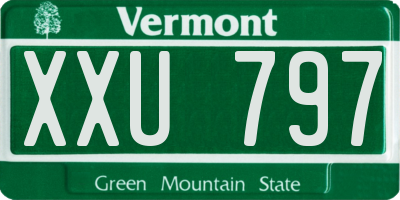 VT license plate XXU797