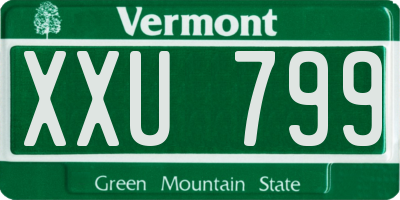 VT license plate XXU799