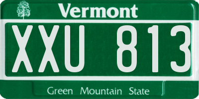 VT license plate XXU813