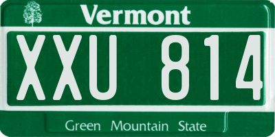 VT license plate XXU814