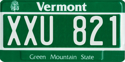 VT license plate XXU821