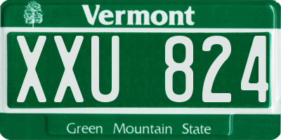 VT license plate XXU824