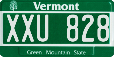 VT license plate XXU828