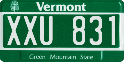 VT license plate XXU831
