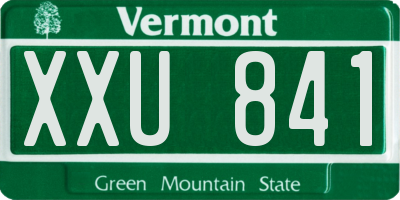 VT license plate XXU841