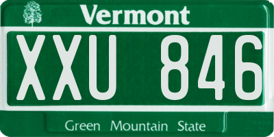 VT license plate XXU846