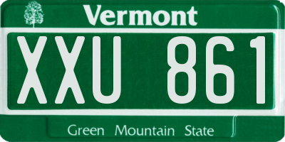 VT license plate XXU861