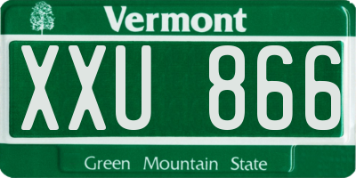 VT license plate XXU866