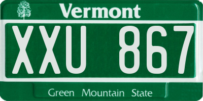 VT license plate XXU867