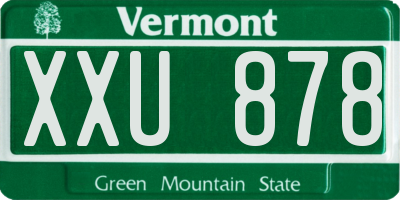 VT license plate XXU878