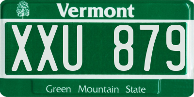 VT license plate XXU879
