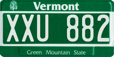 VT license plate XXU882
