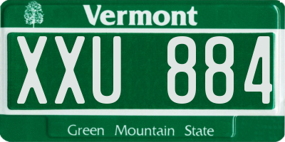 VT license plate XXU884