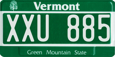VT license plate XXU885
