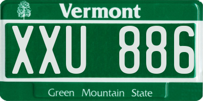 VT license plate XXU886