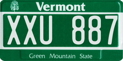 VT license plate XXU887