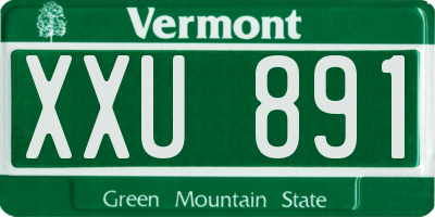 VT license plate XXU891