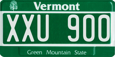 VT license plate XXU900