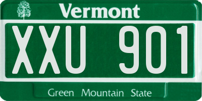 VT license plate XXU901