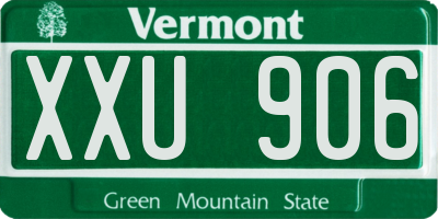 VT license plate XXU906