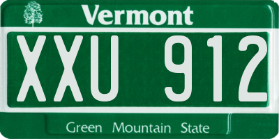 VT license plate XXU912