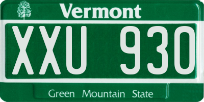 VT license plate XXU930