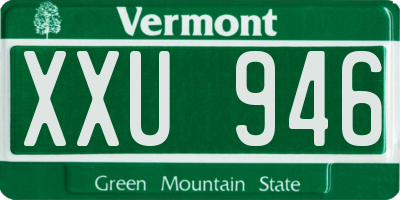 VT license plate XXU946
