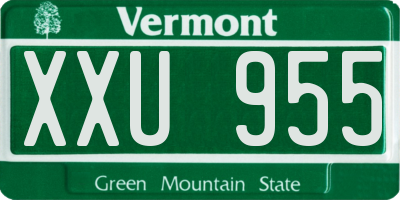 VT license plate XXU955